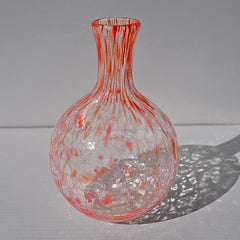 Hand-Blown Blue Glass Iris Bouquet - Elegant Art Glass Vase