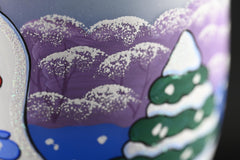 Christmas Vase Set: Handblown Frosted Glass Decor