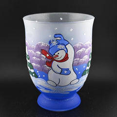 Christmas Vase Set: Handblown Frosted Glass Decor