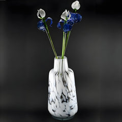 Glass Flowers Bouquet in Vase - Glass Flowers and Vase - Glass Flower Bouquet - Spring Decor Gift for Her, Birthday Gift