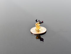 Miniature Hand Blown Glass Reindeer Figurine: Holiday Decor