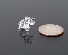 May include: A small, clear glass hippopotamus figurine. The figurine is about the size of a US quarter.