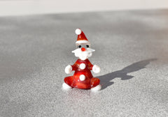 Handblown Glass Santa Figurine: Miniature Mothers Day Santa Claus Figure