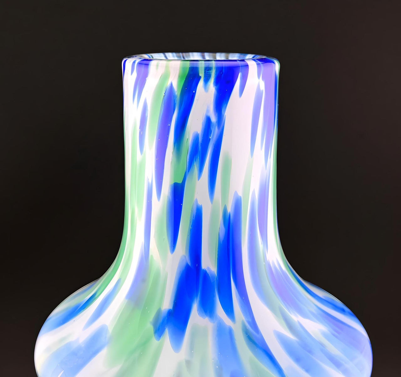 Polish Glass Vase | Unique Flower Vase | Blown Glass Vase | Handmade Art Deco Vase | Murano Glass Vase | Modern Home Decor Gift for Her
