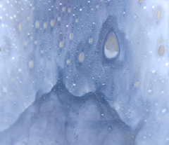 Small Hand-Blown Blue Glass Vase – Murano-Style Art Decor