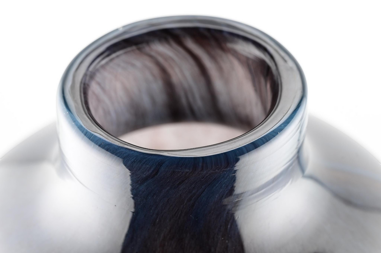 Hand-Blown Heavy Glass Vase – Large Handmade Statement Flower Vase