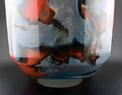 Hand-Blown Art Deco Glass Vase – Handmade Murano-Style Statement Decor