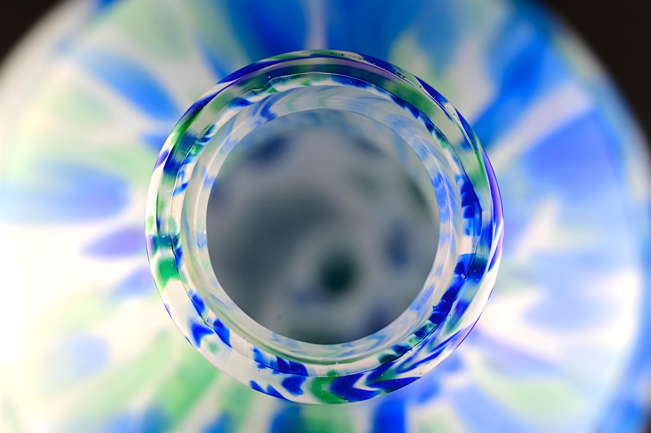 Polish Glass Vase | Unique Flower Vase | Blown Glass Vase | Handmade Art Deco Vase | Murano Glass Vase | Modern Home Decor Gift for Her