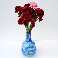 Polish Glass Vase | Unique Flower Vase | Blown Glass Vase | Handmade Art Deco Vase | Murano Glass Vase | Modern Home Decor Gift for Her
