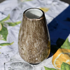 Brown Blown Glass Vase | Handmade Murano Style Art Glass Vase | Small Unique Flower Vase Luxury Modern Home Decor Gift
