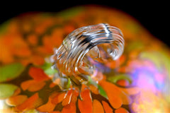 Glass Pumpkin - Hand Blown Orange Art Glass Pumpkin - Blown Glass Pumpkins - Handblown Glass Pumpkin - Stained Glass Pumpkin Decor