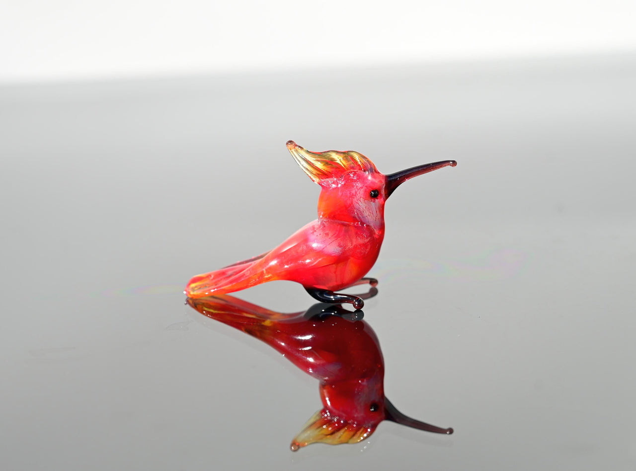 Cardinal Gifts, Cardinal, Glass Bird, Tiny Glass Animals, Cardinal Decor, Red Cardinal, Cardinal Memorial, Mini Glass Animals, Glass Animals