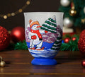 Handblown Snowman Mothers Day Candle Holder – Holiday Glass Luminary