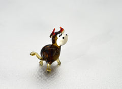 Hand-Blown Glass Cauf Figurine – Tiny Whimsical Sculpture, Mini Farm Animal Decor Gift