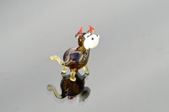 Hand-Blown Glass Cauf Figurine – Tiny Whimsical Sculpture, Mini Farm Animal Decor Gift