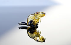 Realistically looking Hand Blown Glass Beaver. Detailed figurine with personality.
