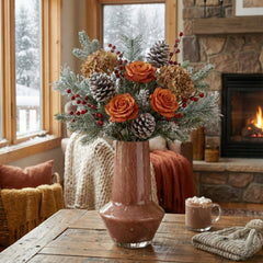 Glass Vase For Flowers - Brown Art Deco Vase - Blown Glass Vase - Murano Glass Vase - Glass Flower Vase - Unique Vase Decor Modern