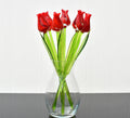Glass Tulips - Blown Glass Tulip - Red Glass Flowers Bouquet - Blown Glass Flowers - Handmade Glass Flowers - Christmas Gift For Mom