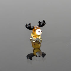 The world smallest Moose glass figurine for your glass menagerie glass animals collection