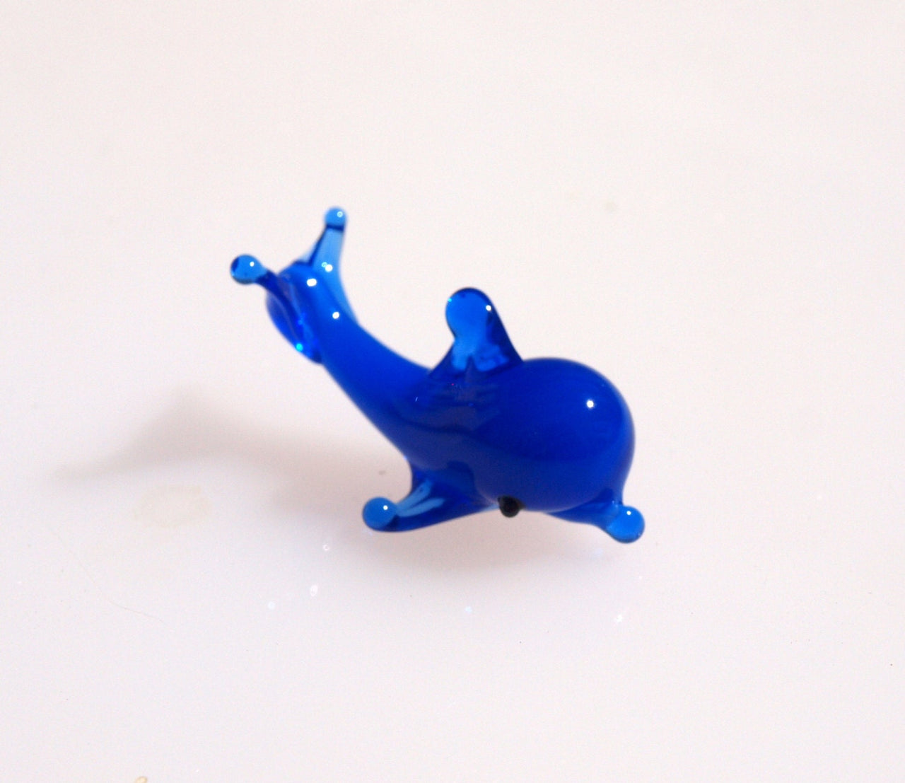 Lampwork Glass Dolphin Miniature: Whimsical Collectible Figurine