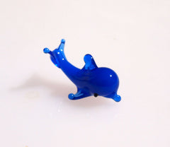 Glass Dolphin Figurine, Tiny Glass Animals, Miniature Glass Animals, Coastal Decor, Dolphin Gift, Mini Glass Animals, Lampwork Ocean Decor