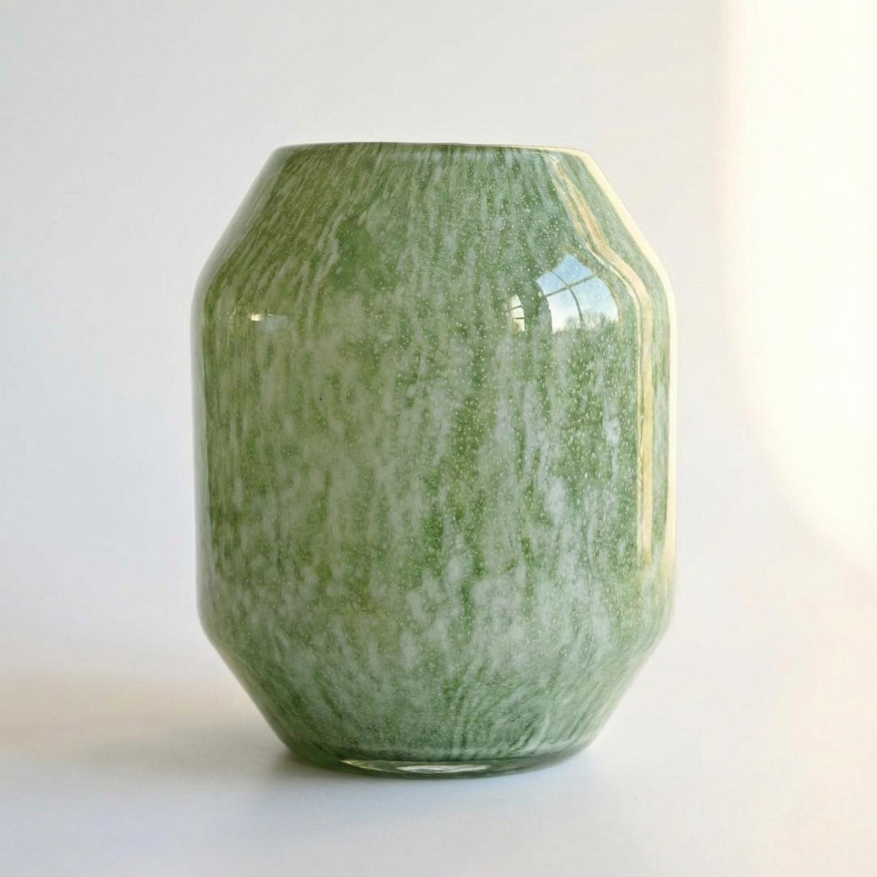 Sage Green Glass Flower Vase