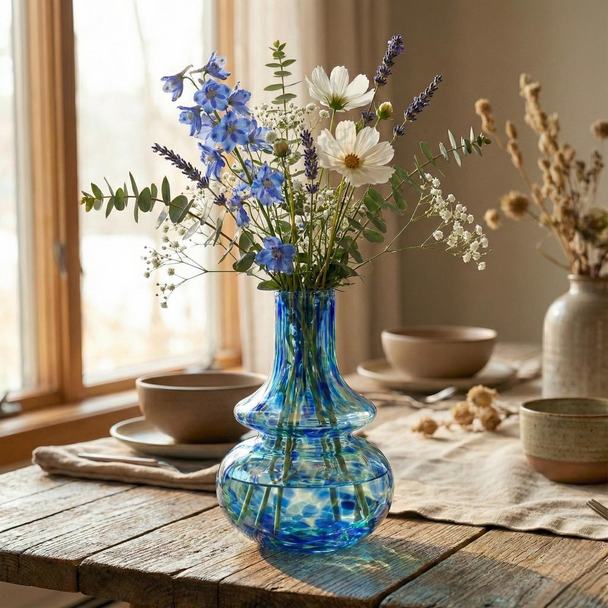 Hand Blown Cobalt Glass Vase