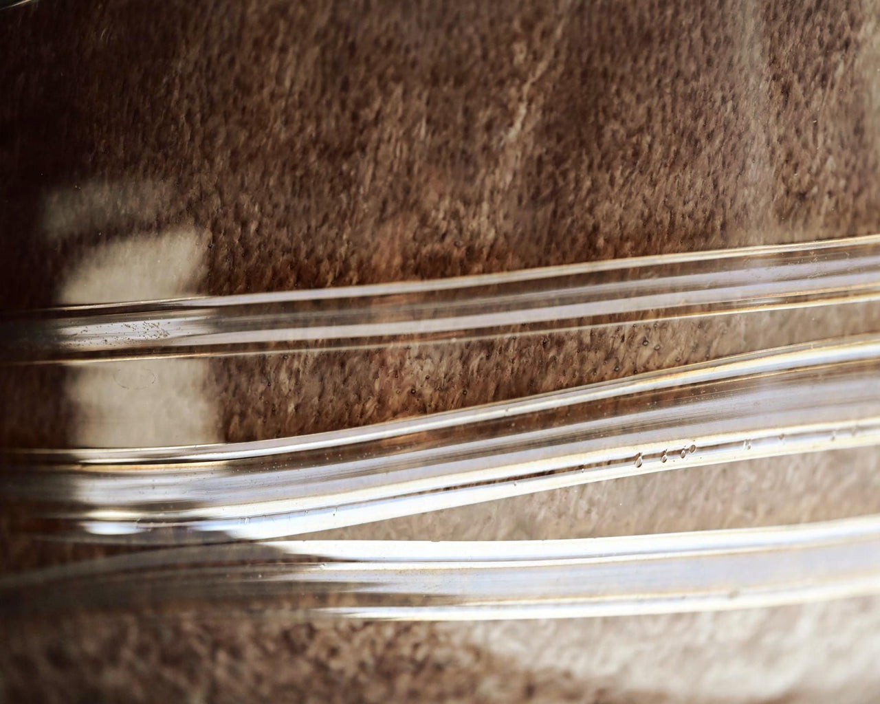 Golden Striped Large Glass Vase