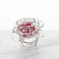 Glass Paperweight, Pink Glass Rose, Rose Love Gift, Hand Blown Pink Glass Rose, Glass Rose Flower, Spring Home Decor, Birthday Gift