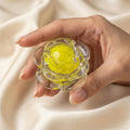 Yellow Rose Glass Paperweight