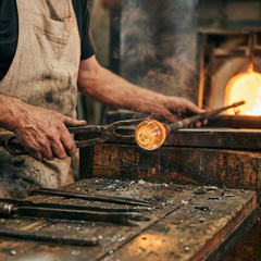 Hand-Blown Art Deco Glass Vase – Handmade Murano-Style Statement Decor