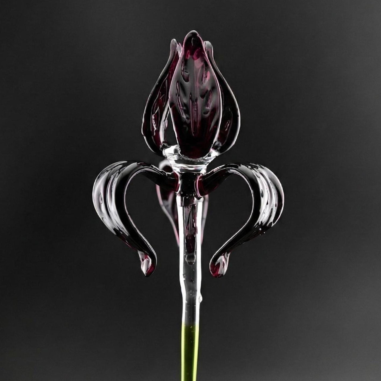 Glass Flowers Bouquet with Vase - Glass Flowers and Vase  - Blown Glass Centerpiece - Glass Table Centerpiece - Birthday Gift