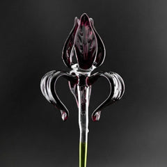 Glass Flowers Bouquet with Vase - Glass Flowers and Vase  - Blown Glass Centerpiece - Glass Table Centerpiece - Birthday Gift