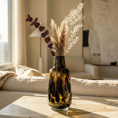 Hand Blown Amber Glass Vase