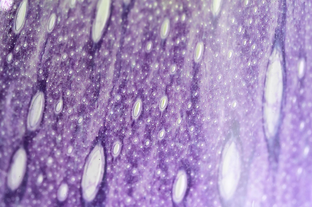 Purple Vase - Extra Large Vases - Blown Glass Vase - Art Deco Vase - Handmade Murano Glass Vase for Flowers - Home Decor Gift for Her