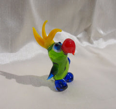 Cute Glass Parrot. Whimsical figurine with a lot of character and personality. Excellent addition to your glass menagerie collection