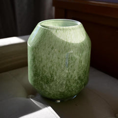 Sage Green Vase, Green Glass Vase, Large Green Vase, Hand Blown Glass Vase, Green Vase, Blown Glass Vase, Art Glass Vase, Birthday Gift
