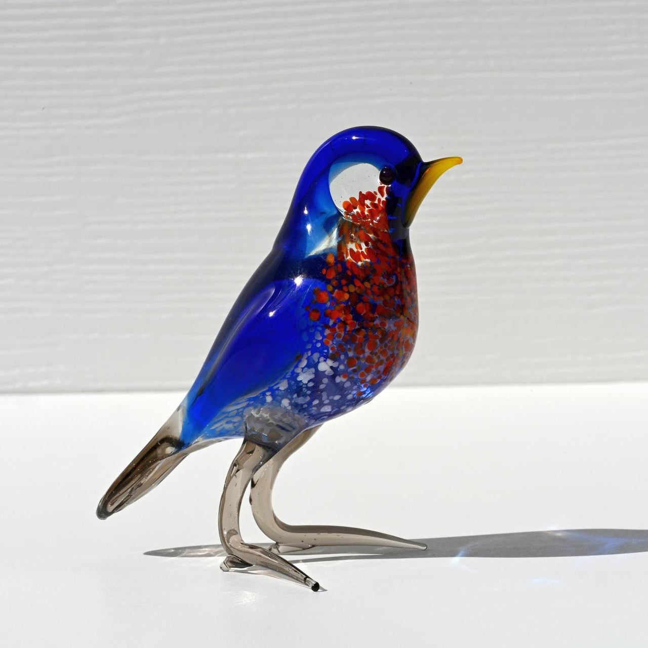 Glass Bird Figurine, Blue Bird, Bird Lover Gifts, Bird Sculpture, Glass Bird, Bird Figurine, Bird Gifts, Bird Statue, Blown Glass Bird