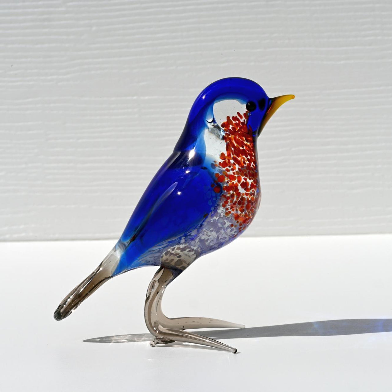 Glass Bird Figurine, Blue Bird, Bird Lover Gifts, Bird Sculpture, Glass Bird, Bird Figurine, Bird Gifts, Bird Statue, Blown Glass Bird