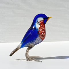 Glass Bird Figurine, Blue Bird, Bird Lover Gifts, Bird Sculpture, Glass Bird, Bird Figurine, Bird Gifts, Bird Statue, Blown Glass Bird