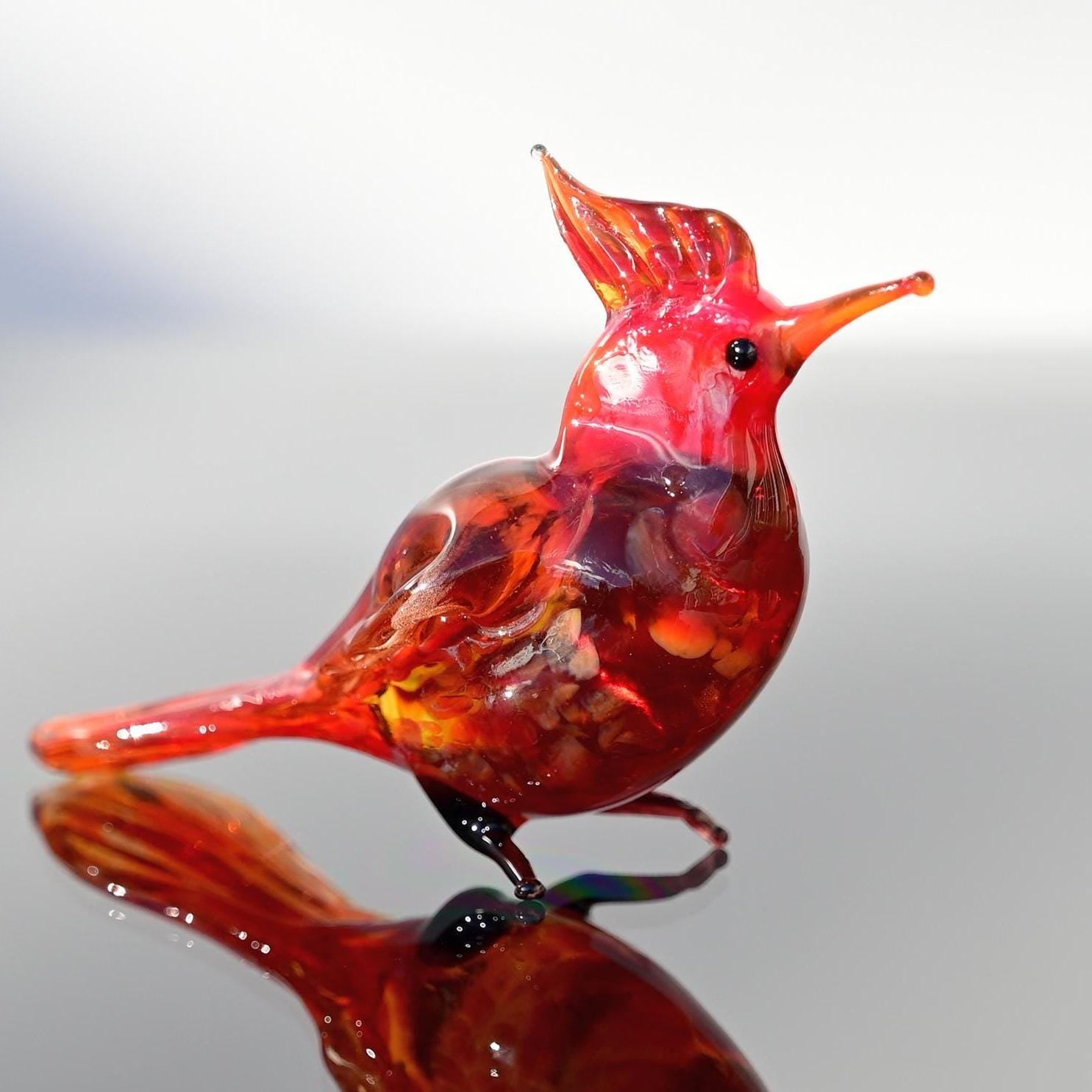 Cardinal Gifts, Glass Sculpture, Cardinal, Glass Bird, Cardinal Decor, Cardinal Memorial, Red Cardinal, Cardinal Art, Glass Bird Figurine
