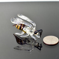 Hornet, Wasp, Yellow Jacket, Tiny Glass Animals, Mini Glass Animals, Glass Figures, Insect Decor, Blown Glass Animals, Honey Bee, Figure