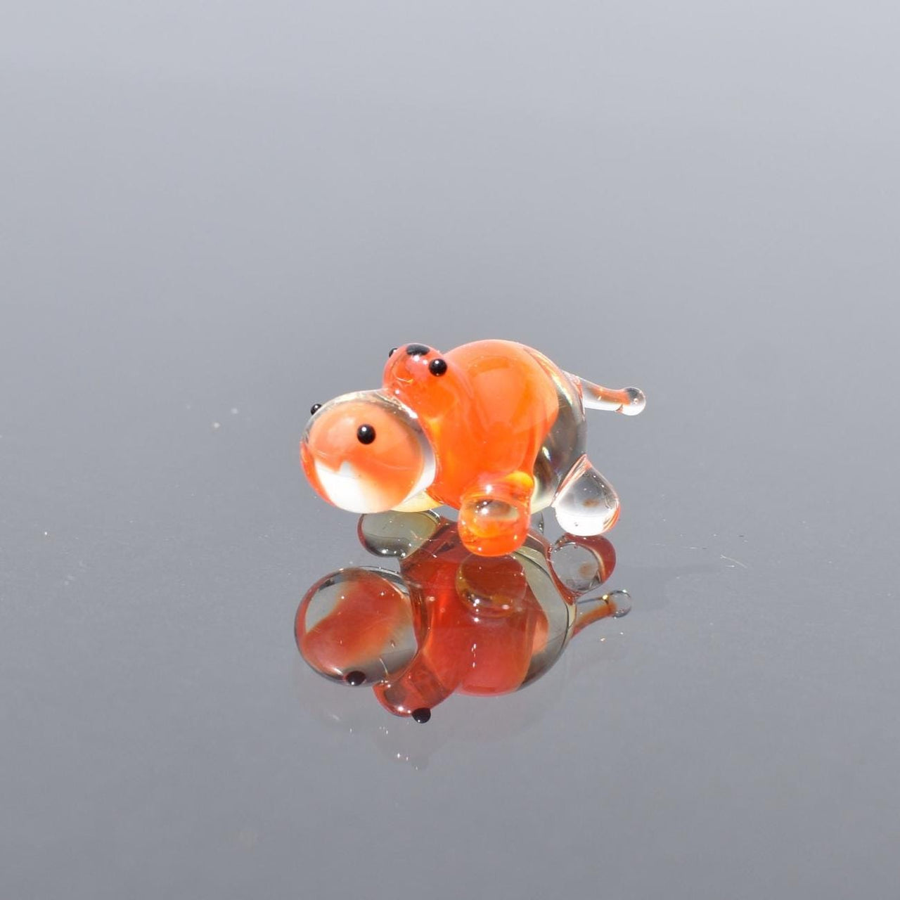 House Hippo, Lampwork Glass Hippo Figurine, Tiny Glass Animals, Hippo Gifts, Glass Animals, Safari Animals, Miniature Figurine