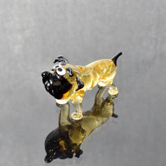 English Bulldog Figurine, Glass Dog Memorial Gift, English Bulldog Gifts, Blown Glass Animals, Bulldog Decor, Small Dog Statue