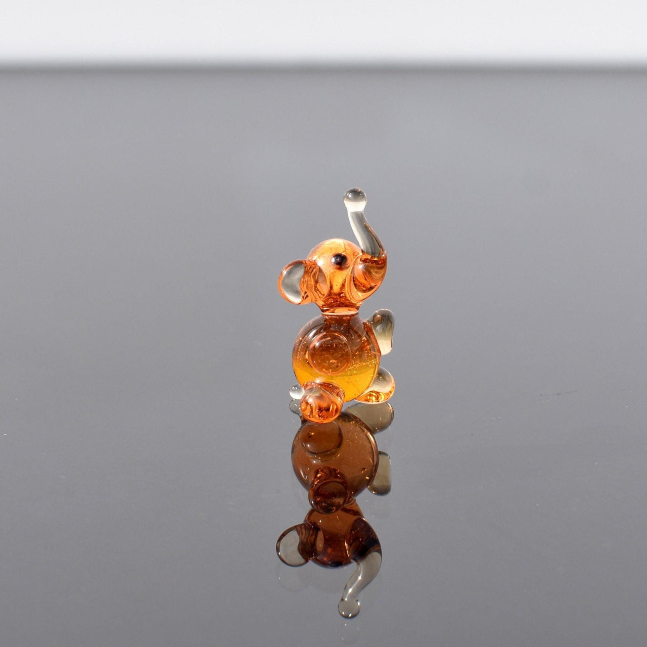 Blown Glass Animals, Glass Animal Figurines, Amber Glass Elephant, Elephant Gifts, Elephant Figurine, Tiny Glass Animals, Orange, Decor