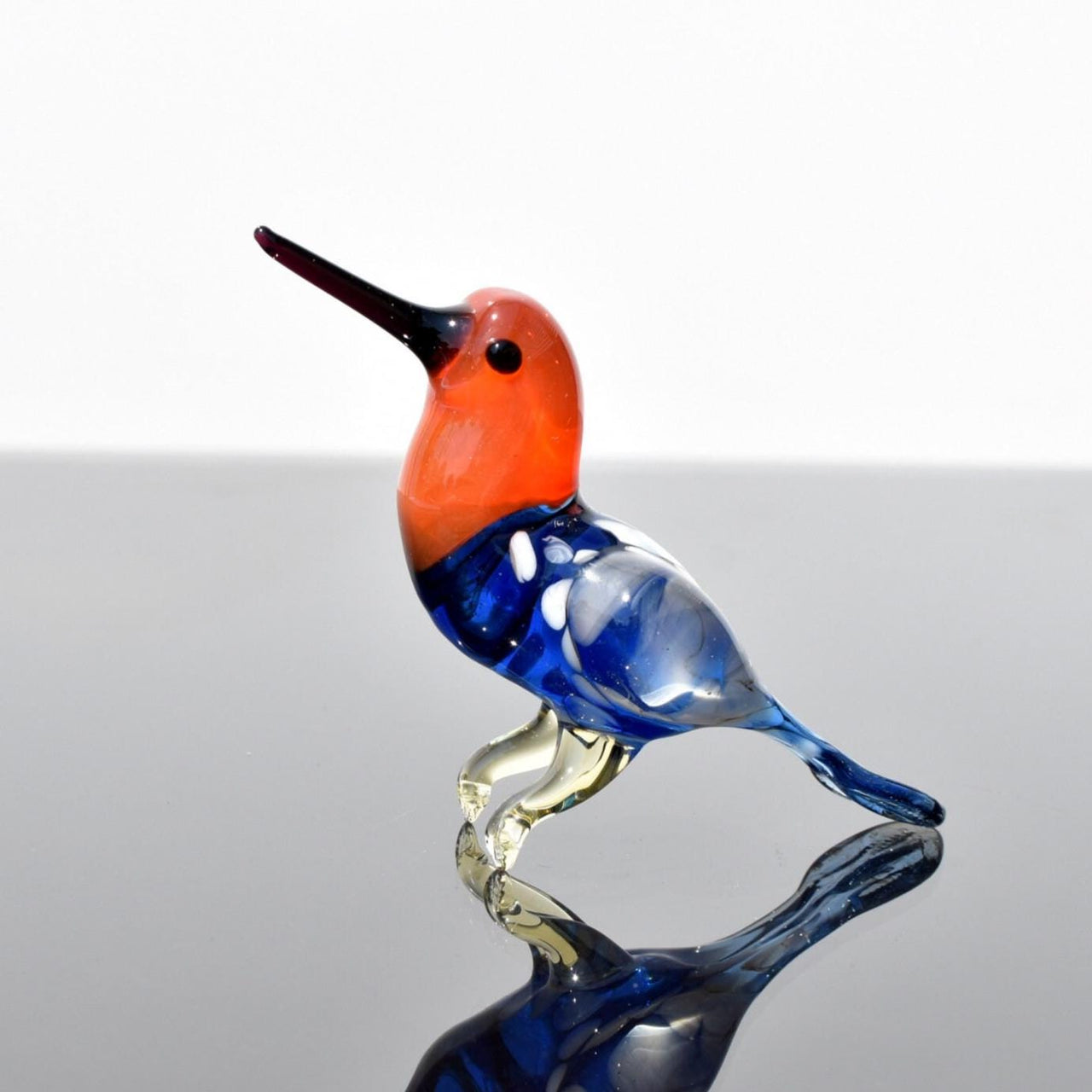 Humming Bird, Orange Bird, Glass Hummingbird Gifts, Glass Bird Gifts, Blue Bird, Blown Glass Animals, Hummingbird Statue Decor
