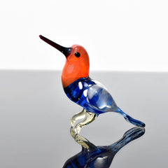 Humming Bird, Orange Bird, Glass Hummingbird Gifts, Glass Bird Gifts, Blue Bird, Blown Glass Animals, Hummingbird Statue Decor