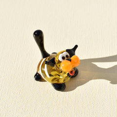 Tiny Glass Animals, Glass Dog Figurine, Mini Glass Animals, Dog Gifts, Dog Art, Whimsical Decor, Glass Sculpture, Glass Animals, Art