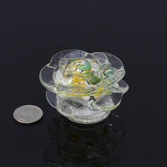 Yellow & Green Rose Paperweight