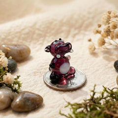 Hippo Gifts, Safari Animals, Glass Hippo Figurine, House Hippo, Glass Animals, Tiny Animal, Cute Gift, Desk Pet, Miniature Art